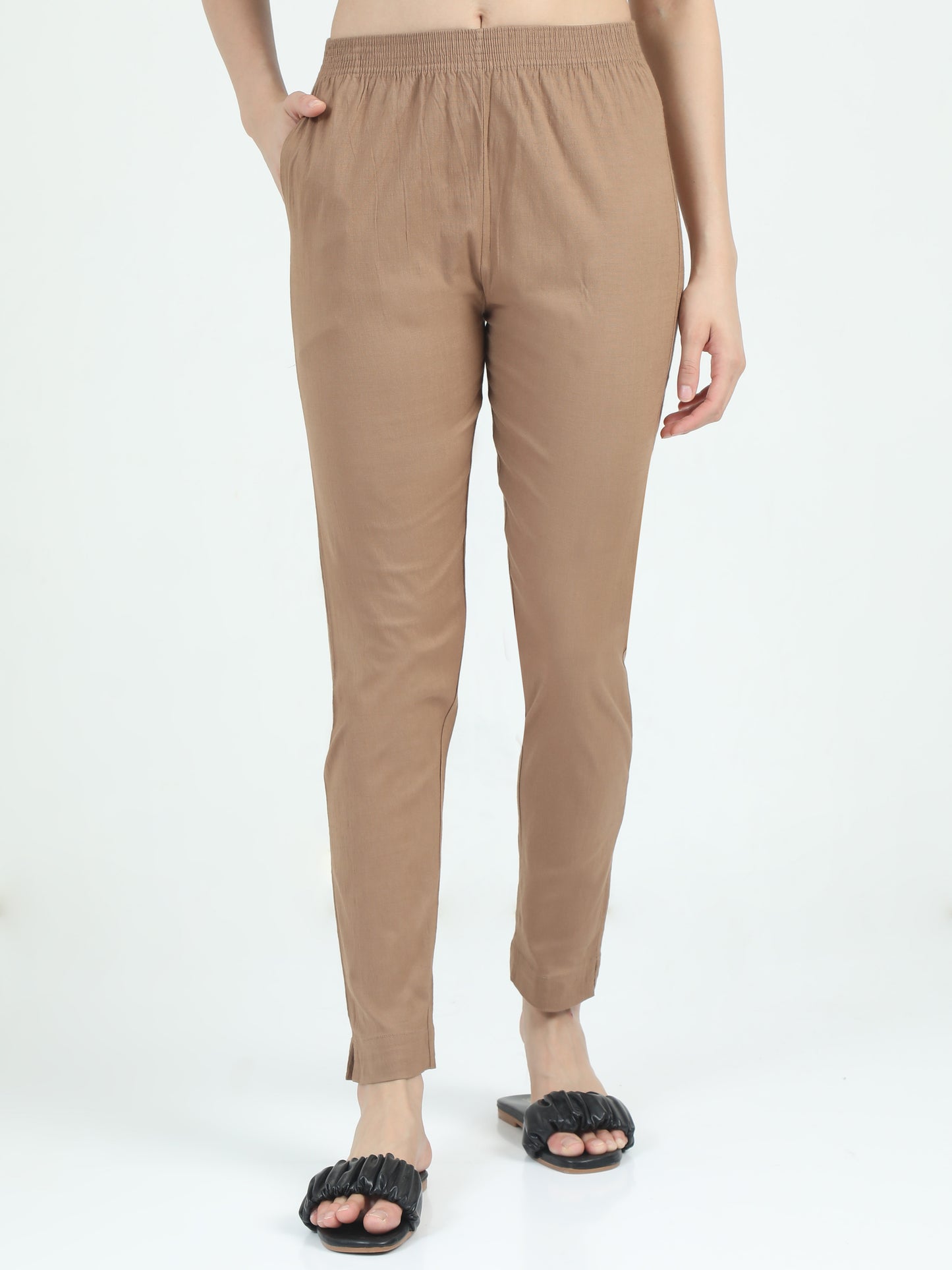 Everyday Stretch Pocket Pants - Pale Brown