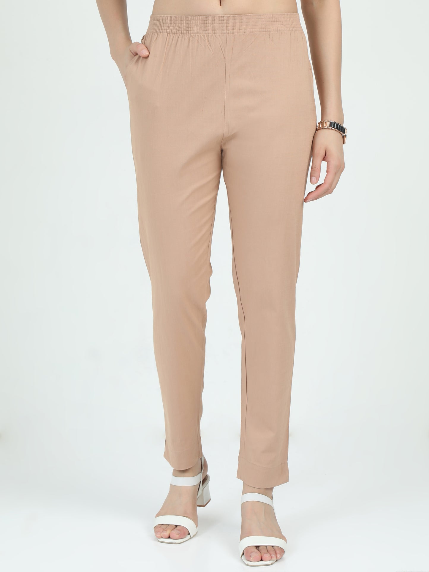 Everyday Stretch Pocket Pants - Brown Beige