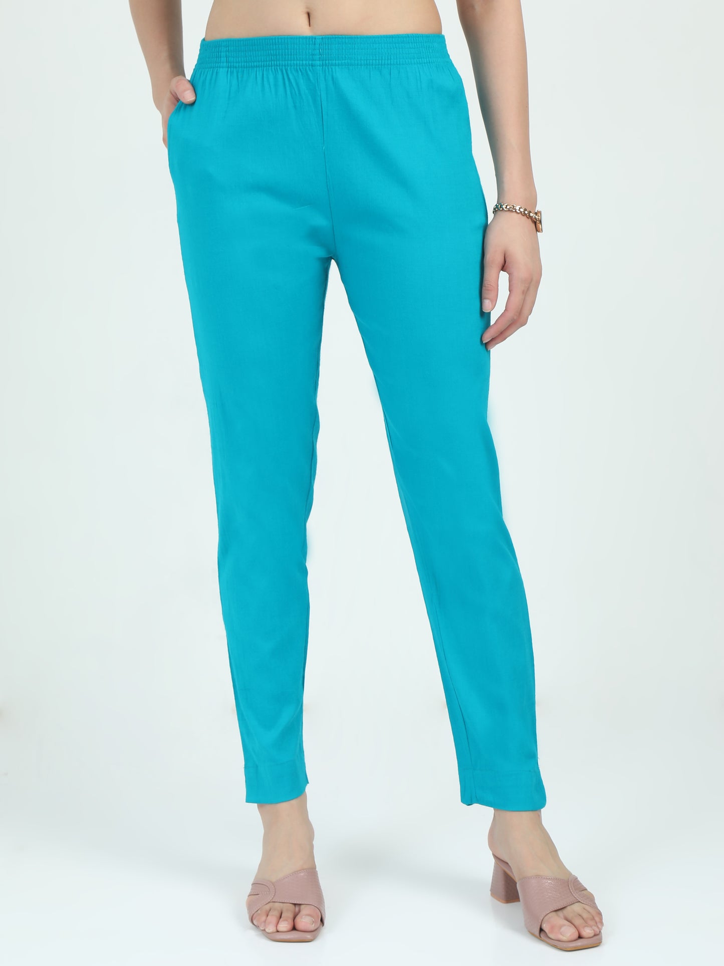 Everyday Stretch Pocket Pants - Bright Teal