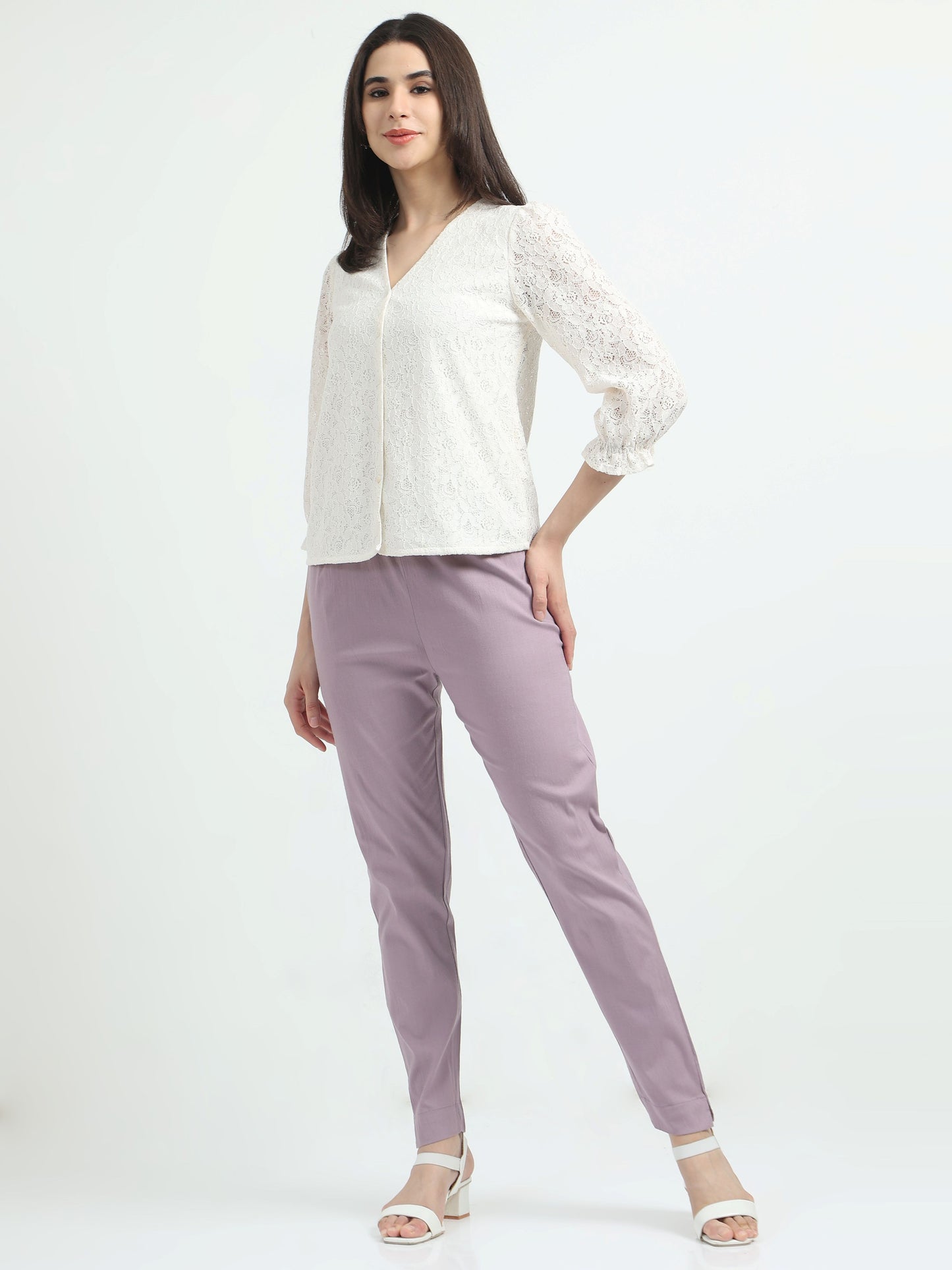 Everyday Stretch Pocket Pants - Pearl Violet
