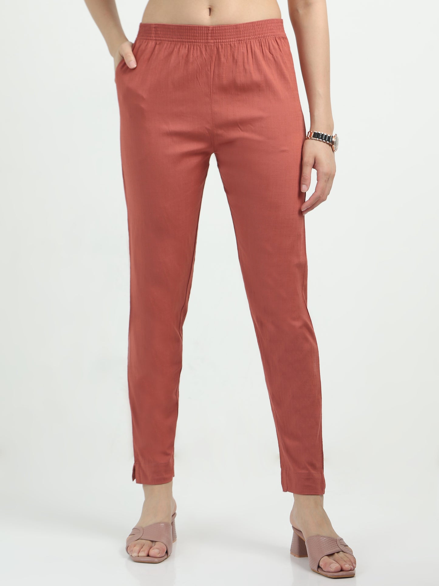 Everyday Stretch Pocket Pants - Pearl copper