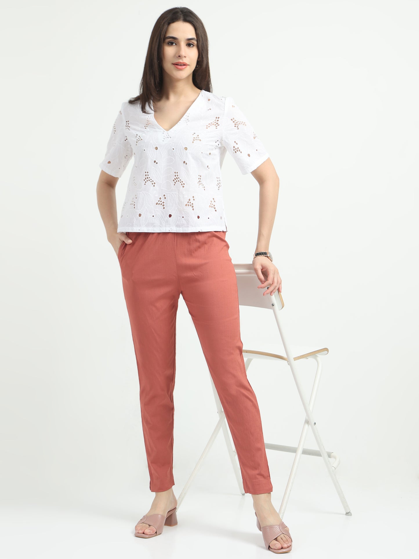 Everyday Stretch Pocket Pants - Pearl copper