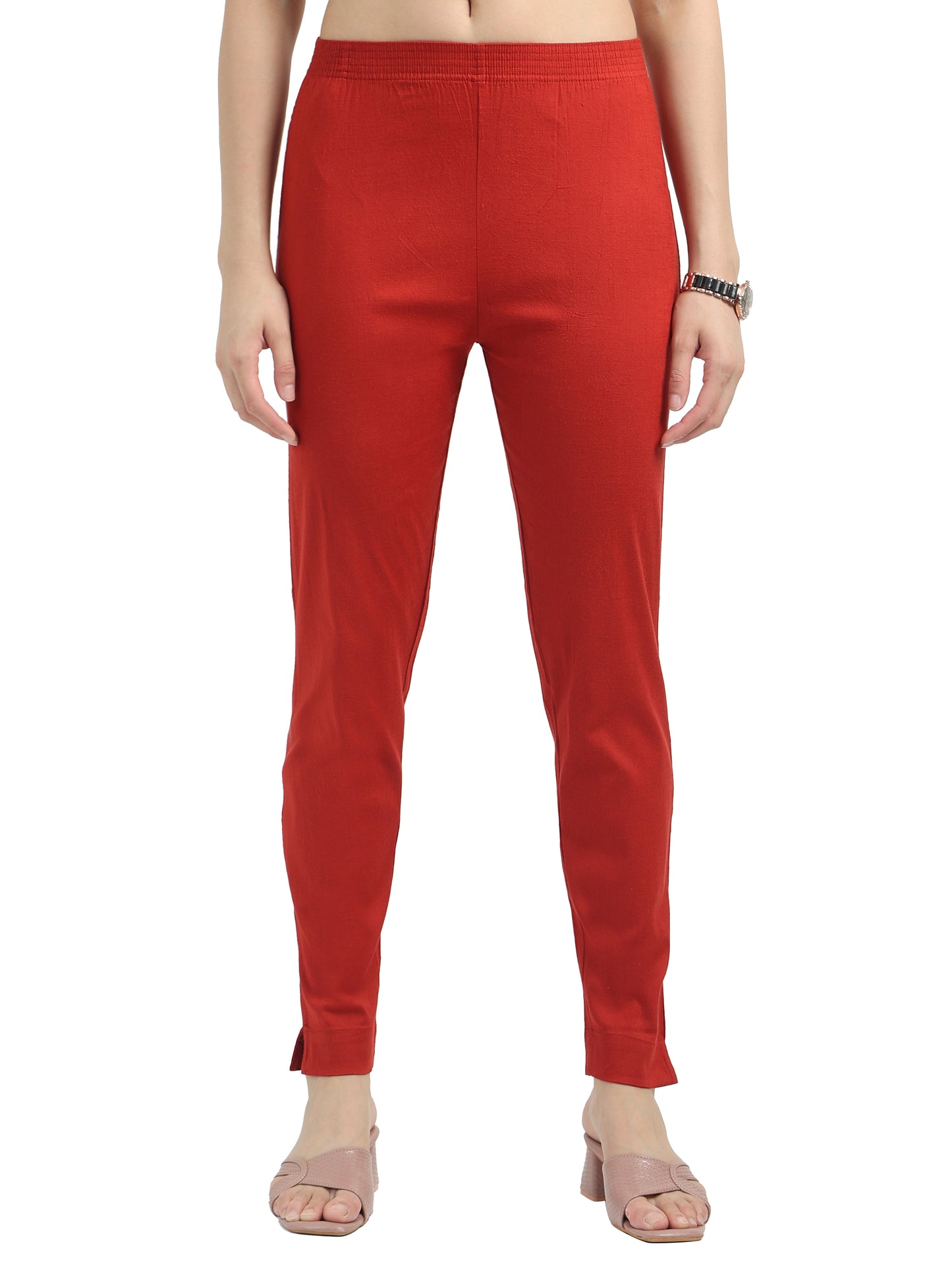 Everyday Stretch Pocket Pants - Reddish Maroon