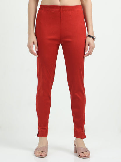 Everyday Stretch Pocket Pants - Reddish Maroon