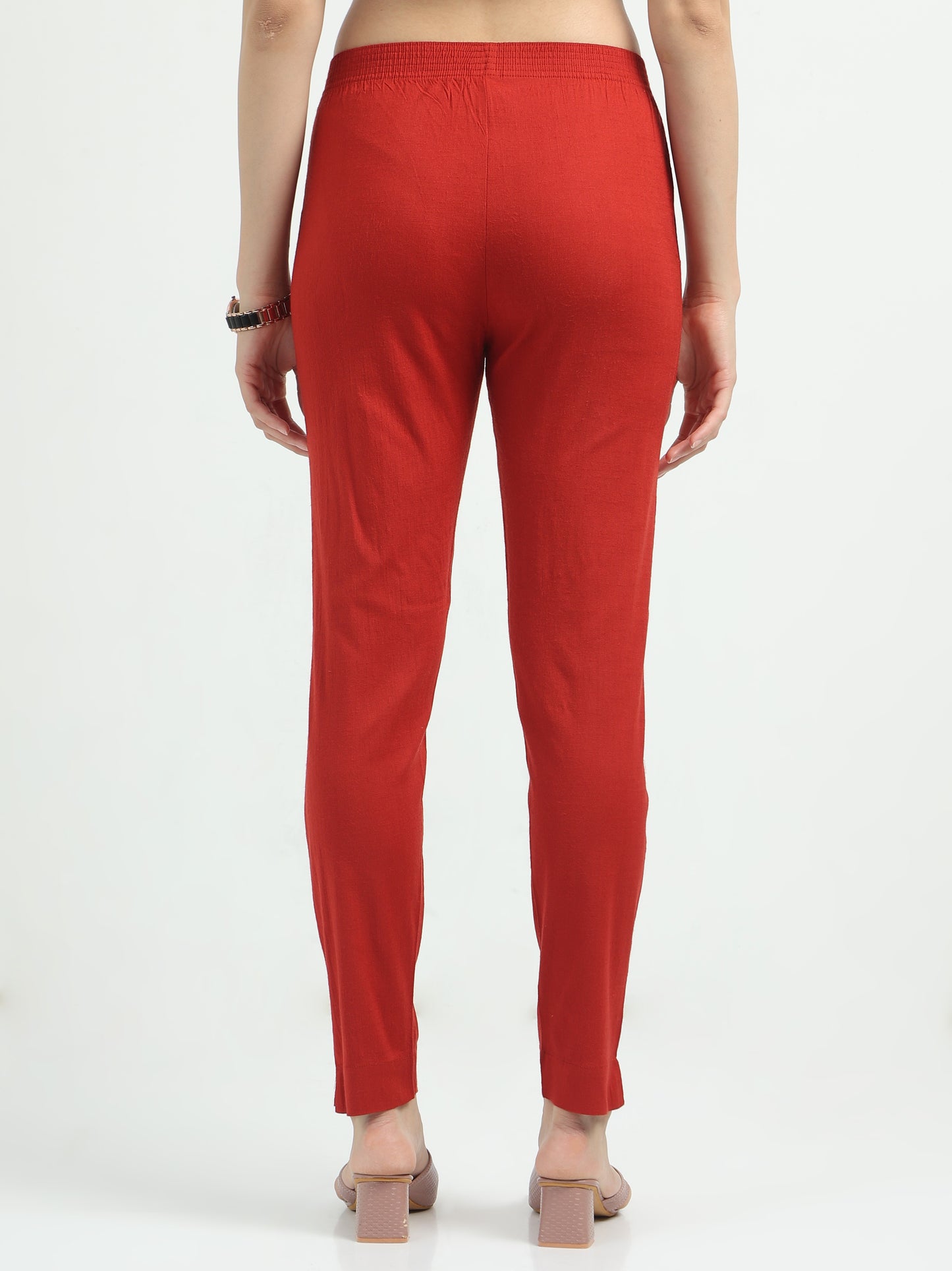 Everyday Stretch Pocket Pants - Reddish Maroon