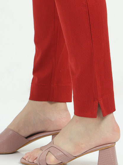 Everyday Stretch Pocket Pants - Reddish Maroon