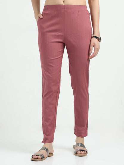 Everyday Stretch Pocket Pants - Beige Red