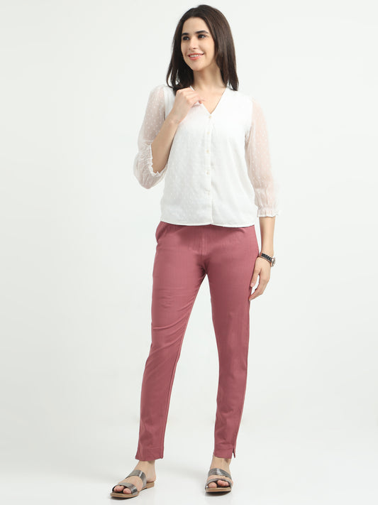 Everyday Stretch Pocket Pants - Beige Red