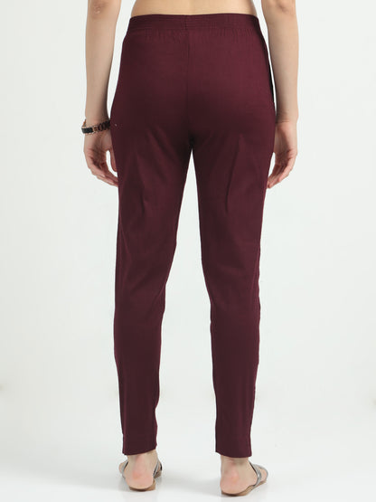 Everyday Stretch Pocket Pants - Wine Red