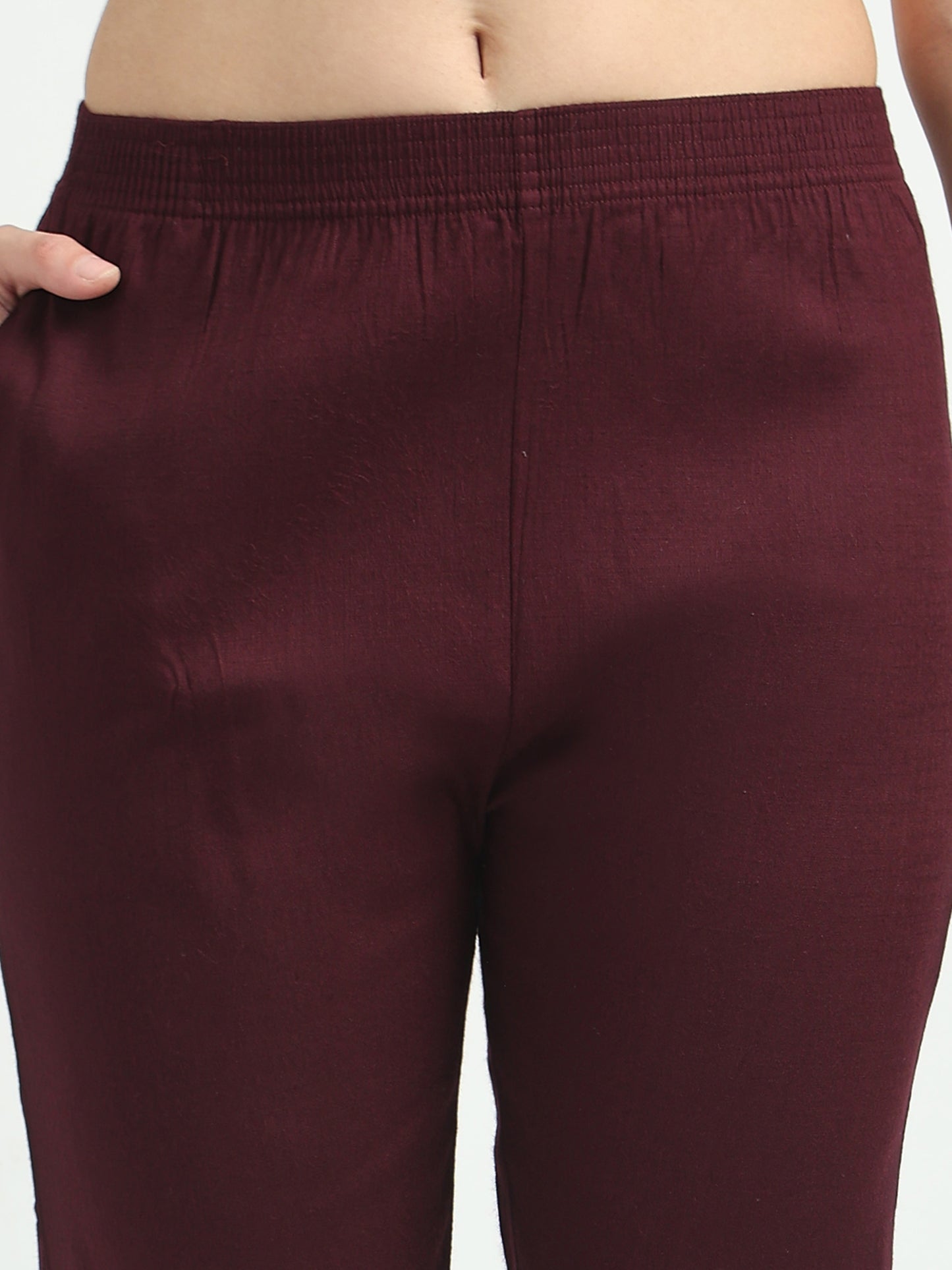 Everyday Stretch Pocket Pants - Wine Red