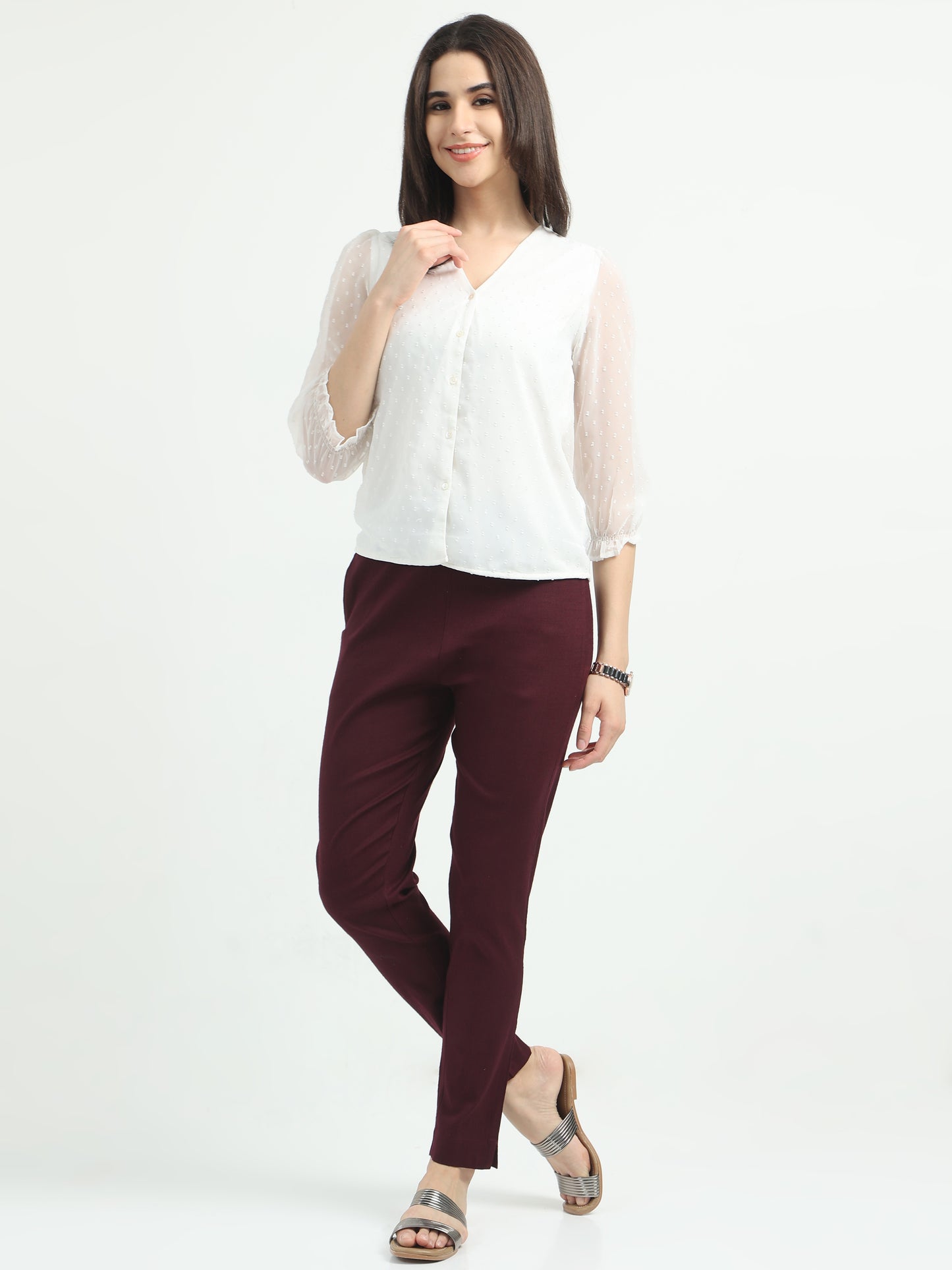 Everyday Stretch Pocket Pants - Wine Red