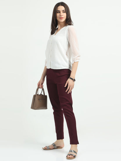 Everyday Stretch Pocket Pants - Wine Red
