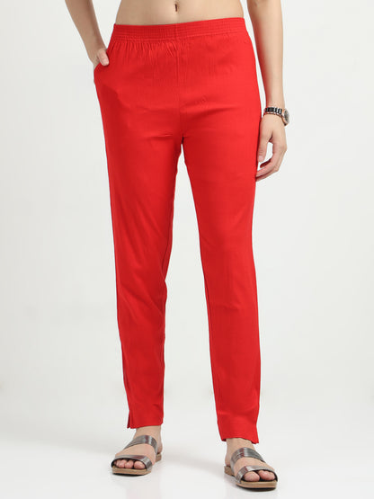 Everyday Stretch Pocket Pants - Red