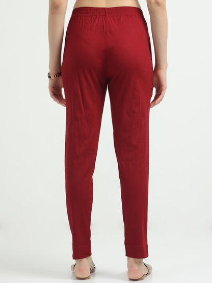 Everyday Stretch Pocket Pants - Dark Maroon