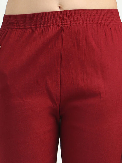 Everyday Stretch Pocket Pants - Dark Maroon
