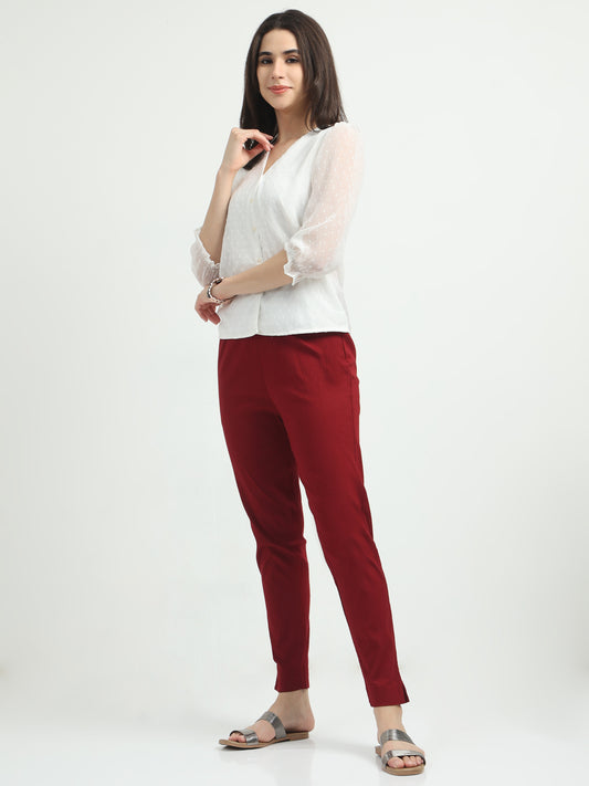 Everyday Stretch Pocket Pants - Dark Maroon