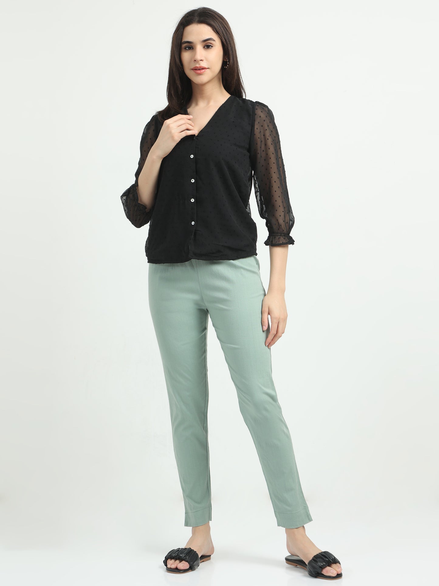 Everyday Stretch Pocket Pants - Seafoam Green