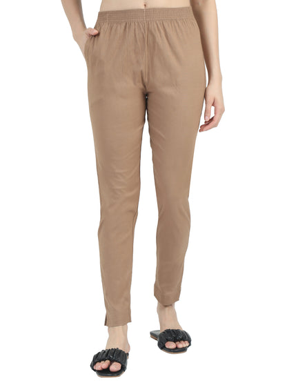 Everyday Stretch Pocket Pants - Pale Brown