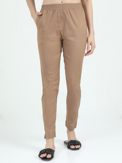 Everyday Stretch Pocket Pants - Pale Brown