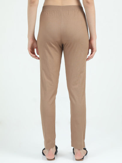 Everyday Stretch Pocket Pants - Pale Brown