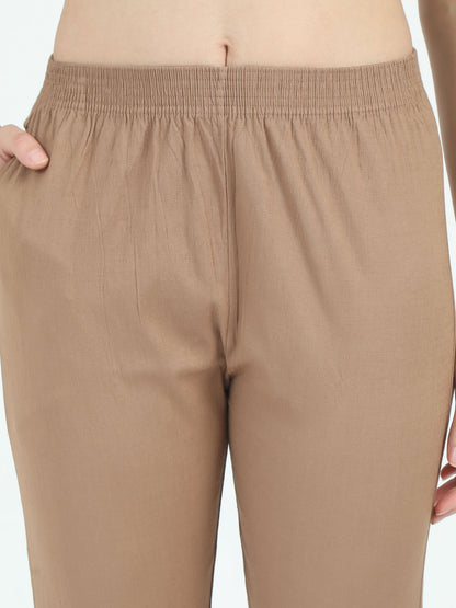 Everyday Stretch Pocket Pants - Pale Brown