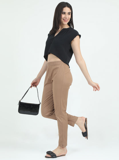 Everyday Stretch Pocket Pants - Pale Brown