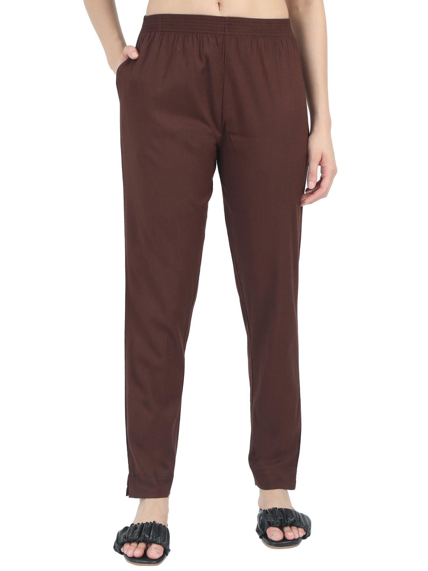 Everyday Stretch Pocket Pants - Chocolate Brown