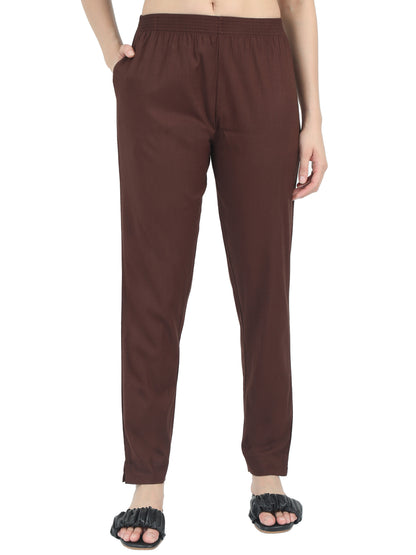 Everyday Stretch Pocket Pants - Chocolate Brown