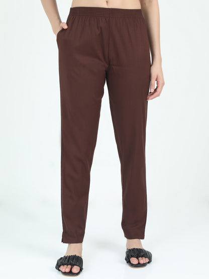Everyday Stretch Pocket Pants - Chocolate Brown