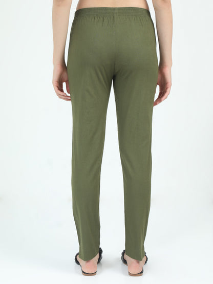 Everyday Stretch Pocket Pants - Olive Green