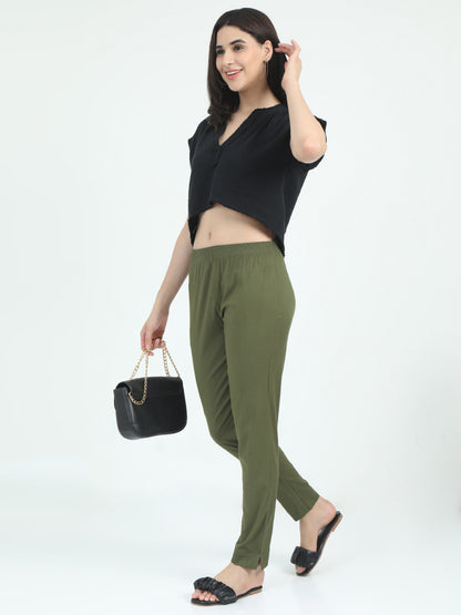 Everyday Stretch Pocket Pants - Olive Green