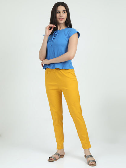 Everyday Stretch Pocket Pants - Mustard