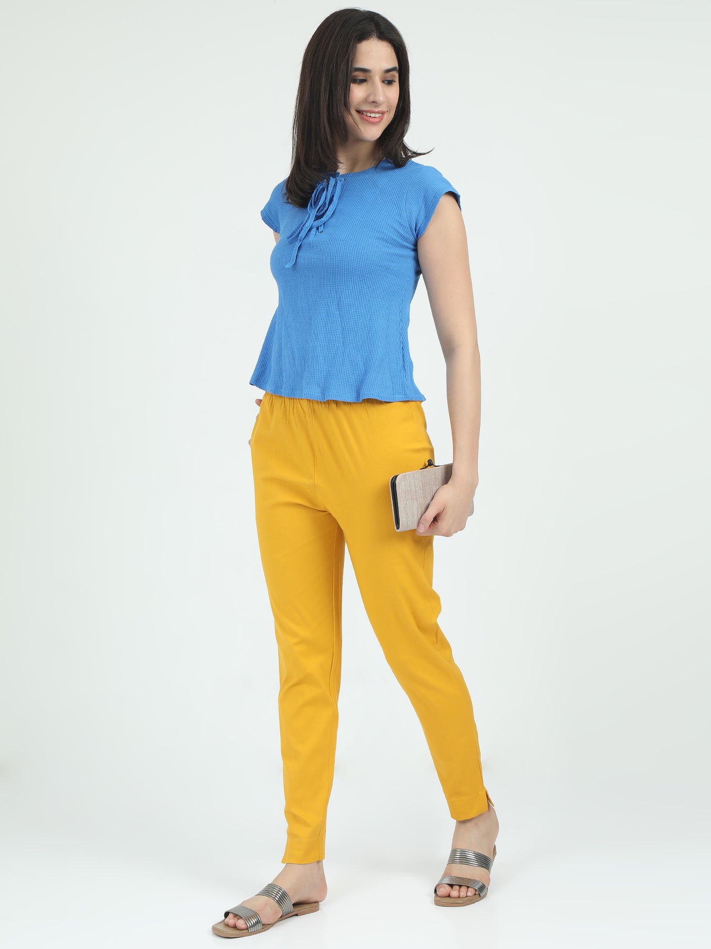 Everyday Stretch Pocket Pants - Mustard