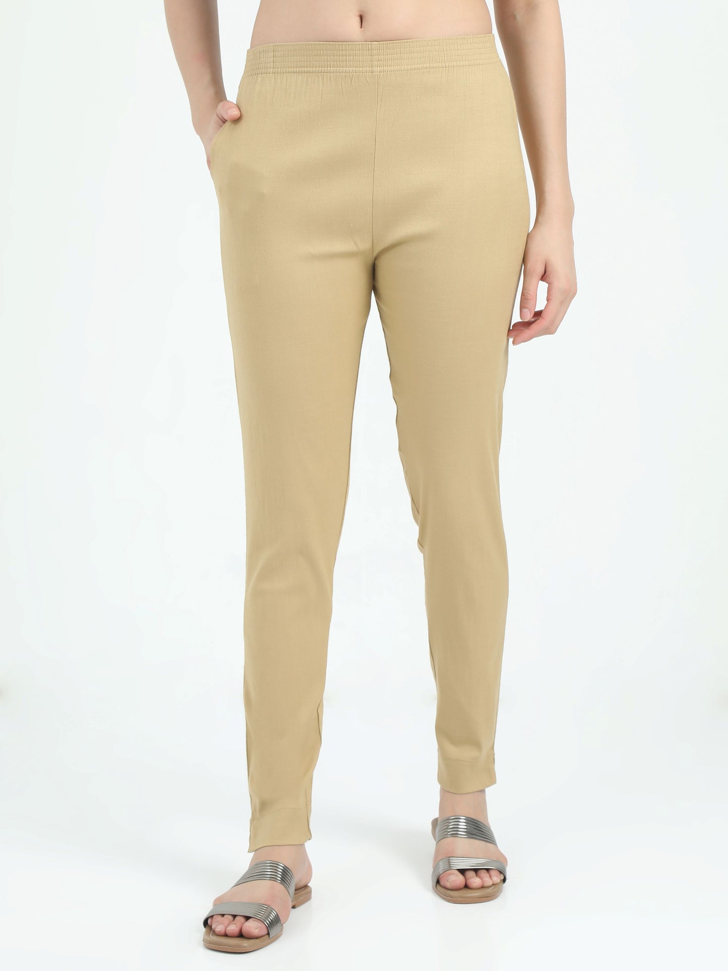 Everyday Stretch Pocket Pants - Sand Yellow