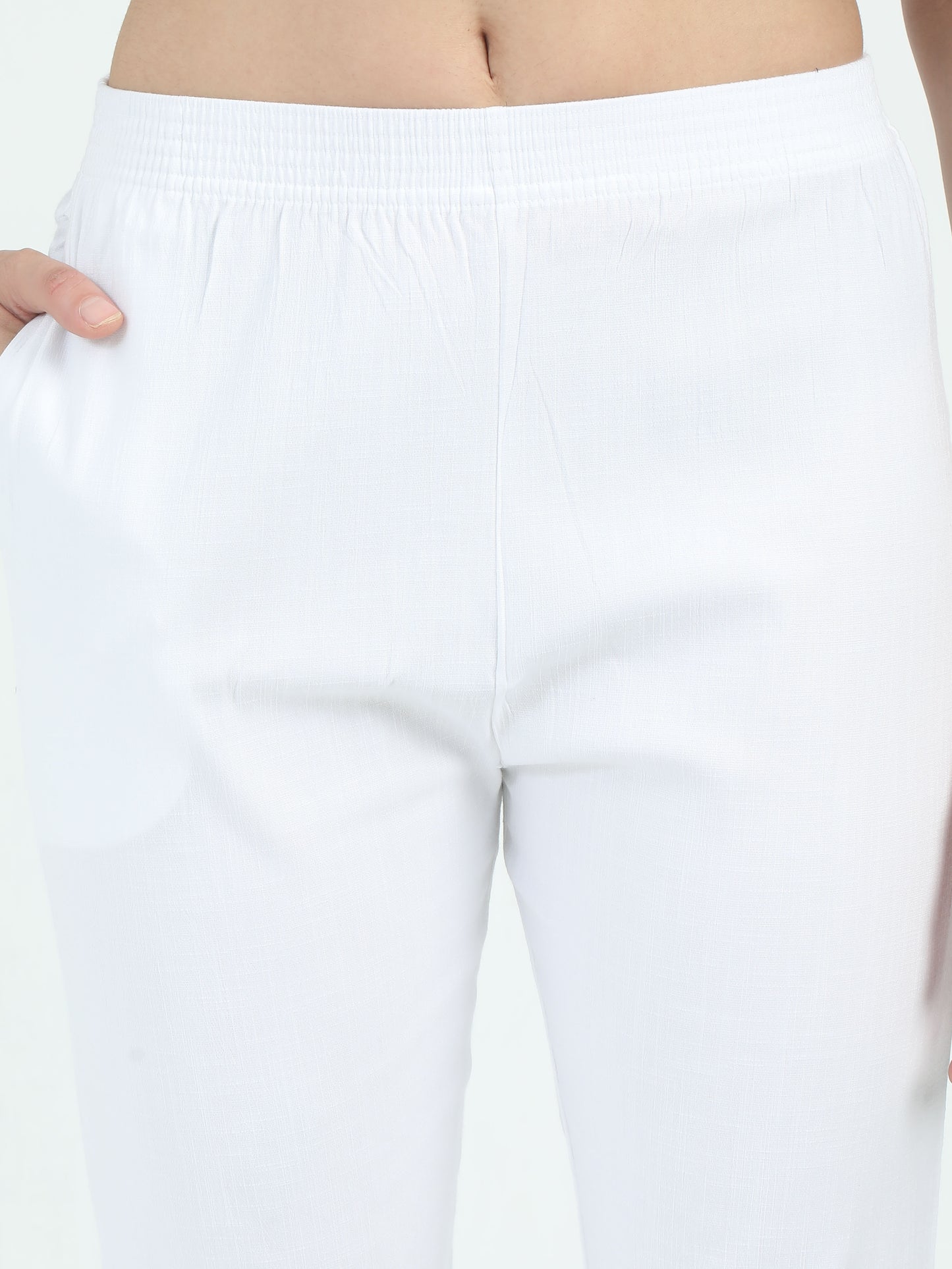 Everyday Stretch Pocket Pants - White