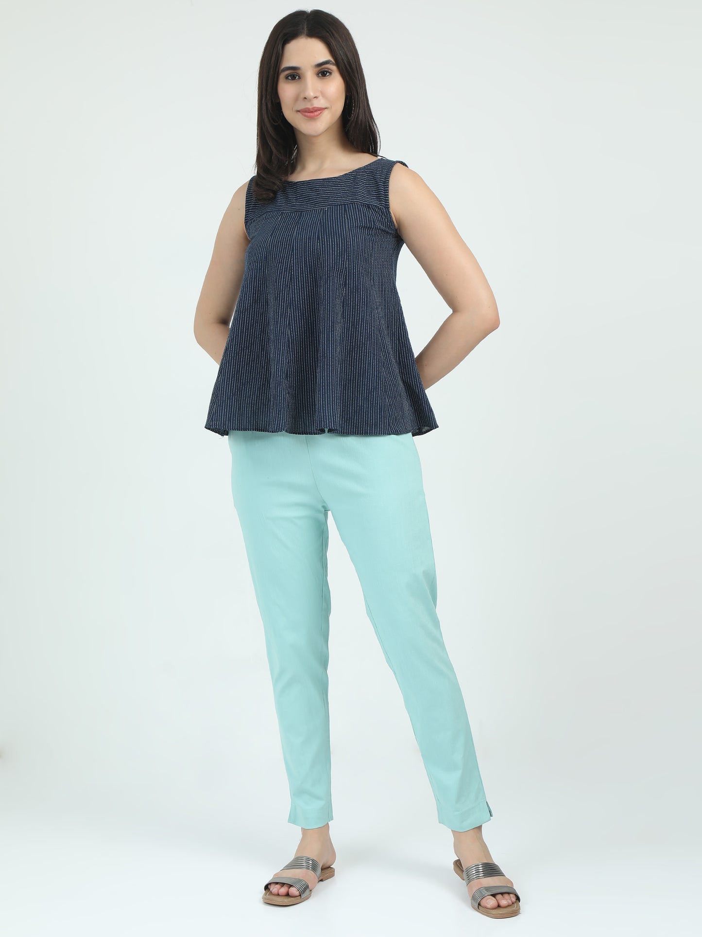 Everyday Stretch Pocket Pants - Pastel Blue