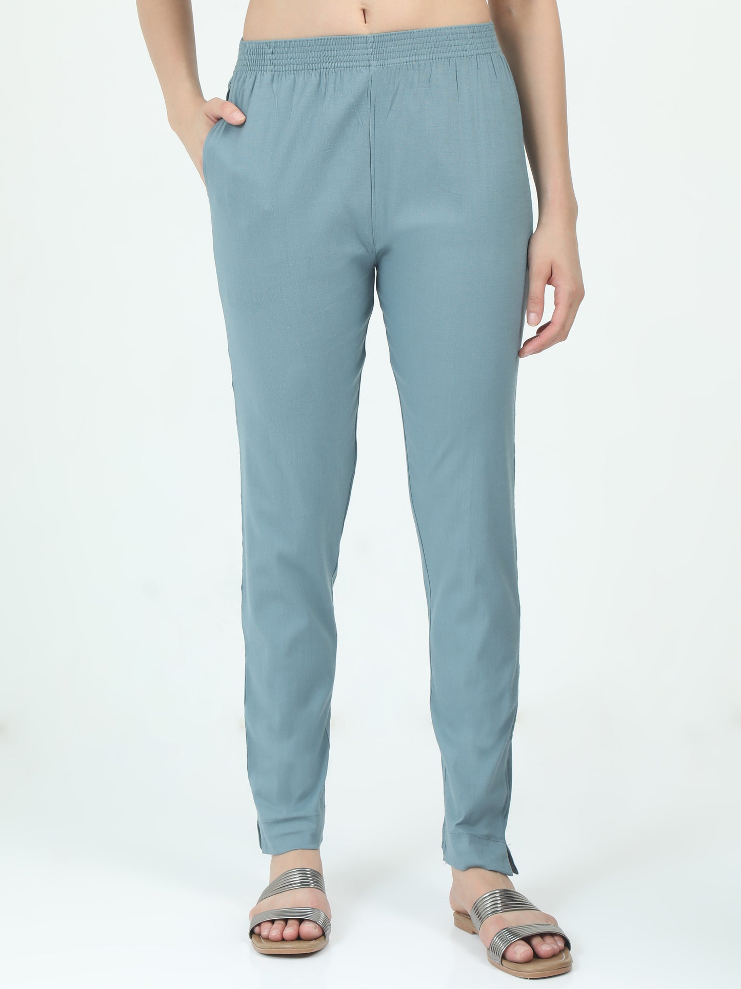 Everyday Stretch Pocket Pants - Pigeon Blue