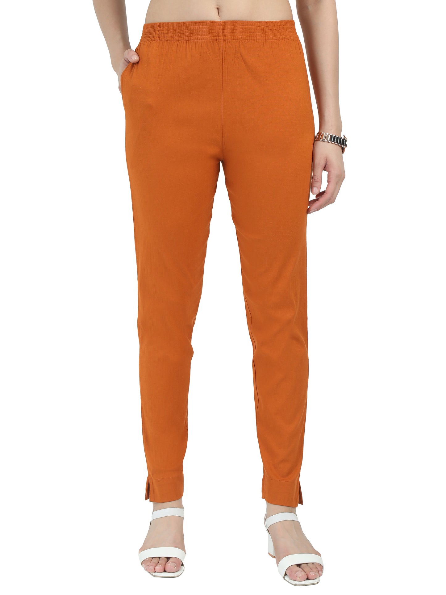 Everyday Stretch Pocket Pants - Copper Brown