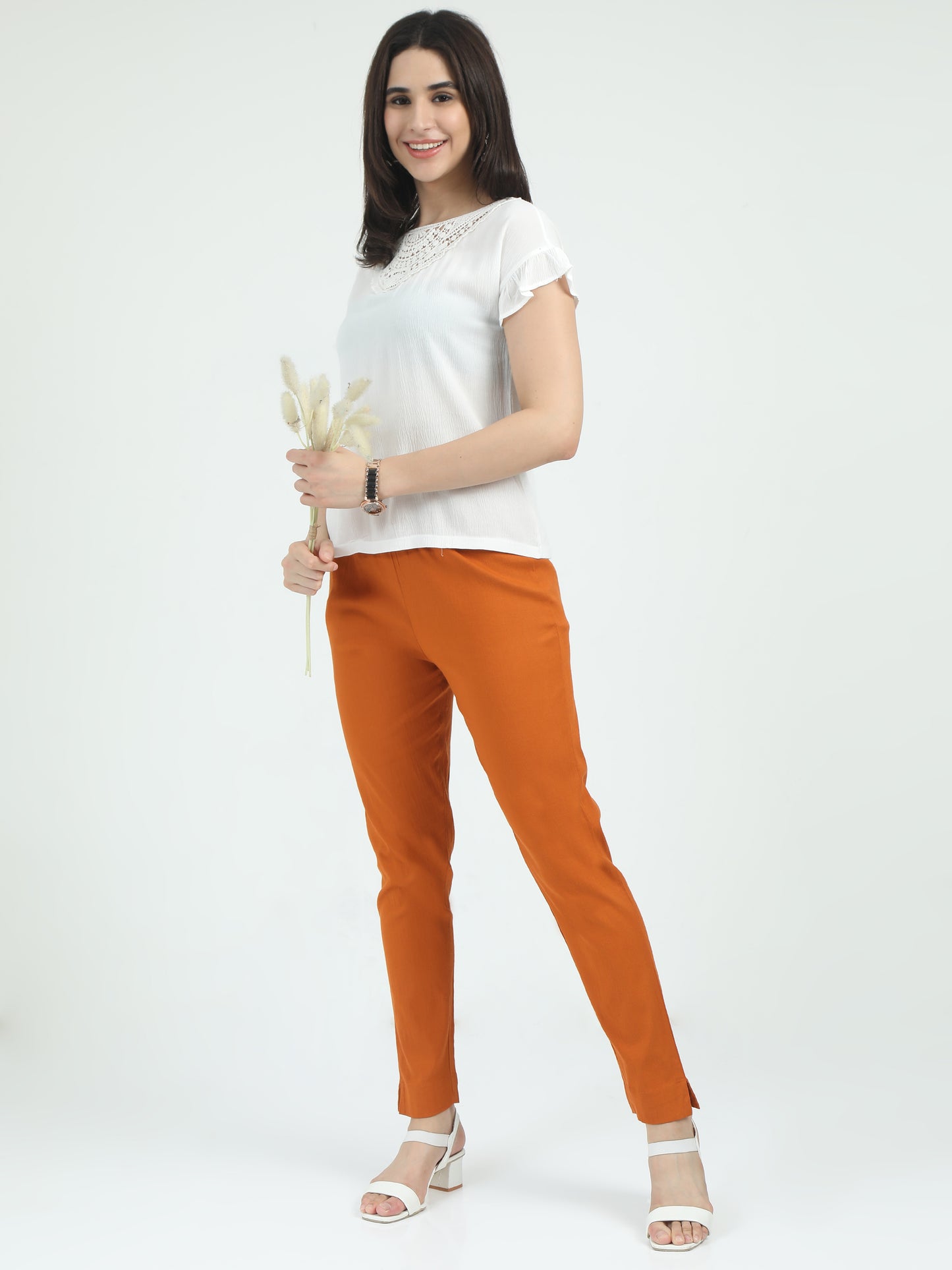 Everyday Stretch Pocket Pants - Copper Brown