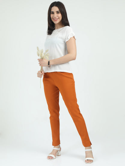 Everyday Stretch Pocket Pants - Copper Brown