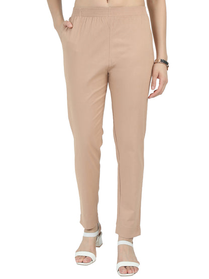 Everyday Stretch Pocket Pants - Brown Beige