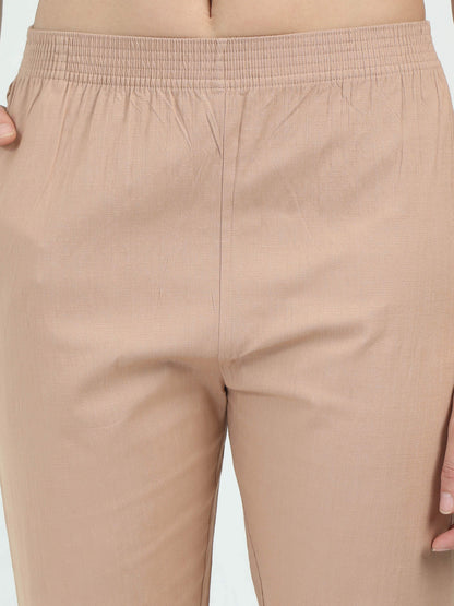 Everyday Stretch Pocket Pants - Brown Beige