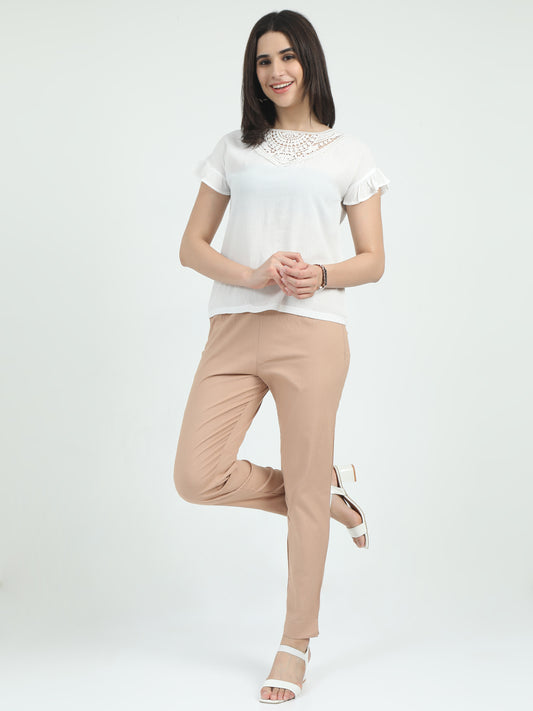 Everyday Stretch Pocket Pants - Brown Beige