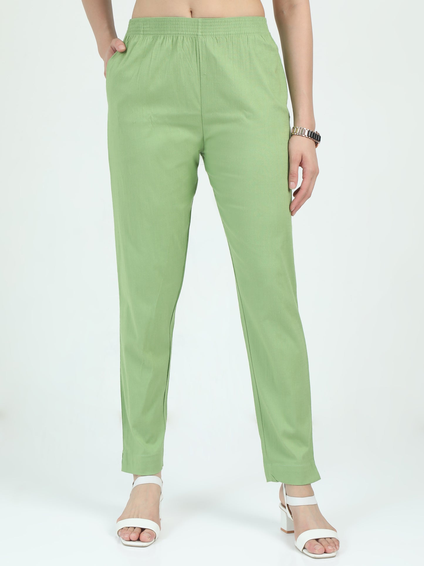 Everyday Stretch Pocket Pants - Pale Green