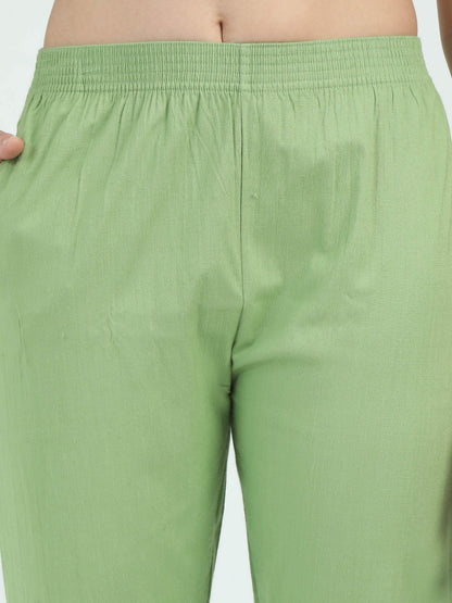 Everyday Stretch Pocket Pants - Pale Green