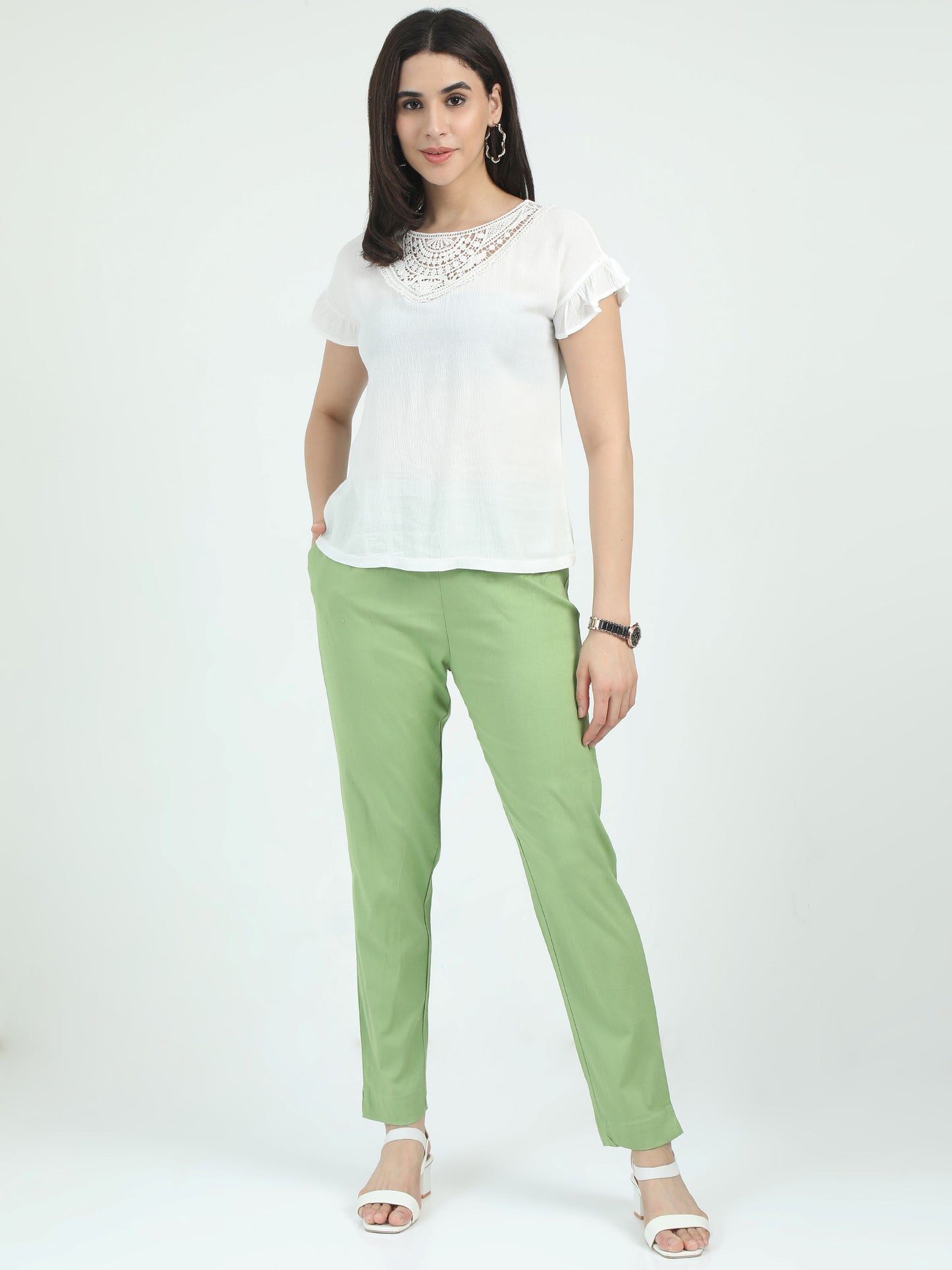 Everyday Stretch Pocket Pants - Pale Green