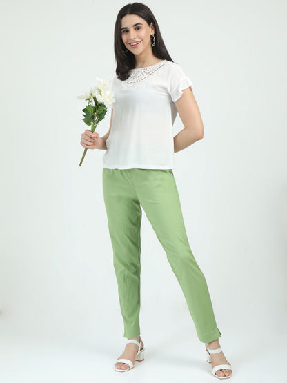 Everyday Stretch Pocket Pants - Pale Green