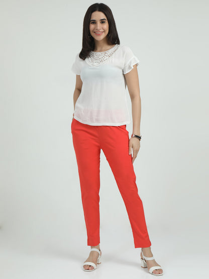 Everyday Stretch Pocket Pants - Carrot Peach