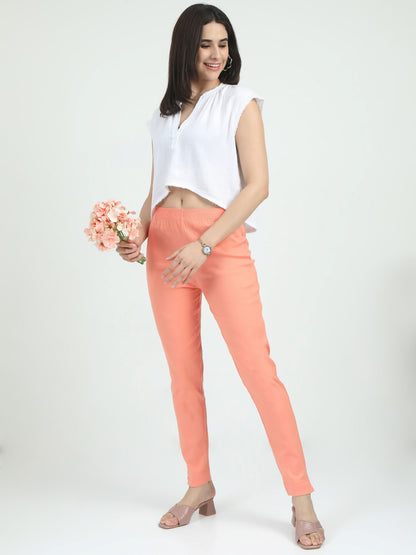 Everyday Stretch Pocket Pants - Light Pink