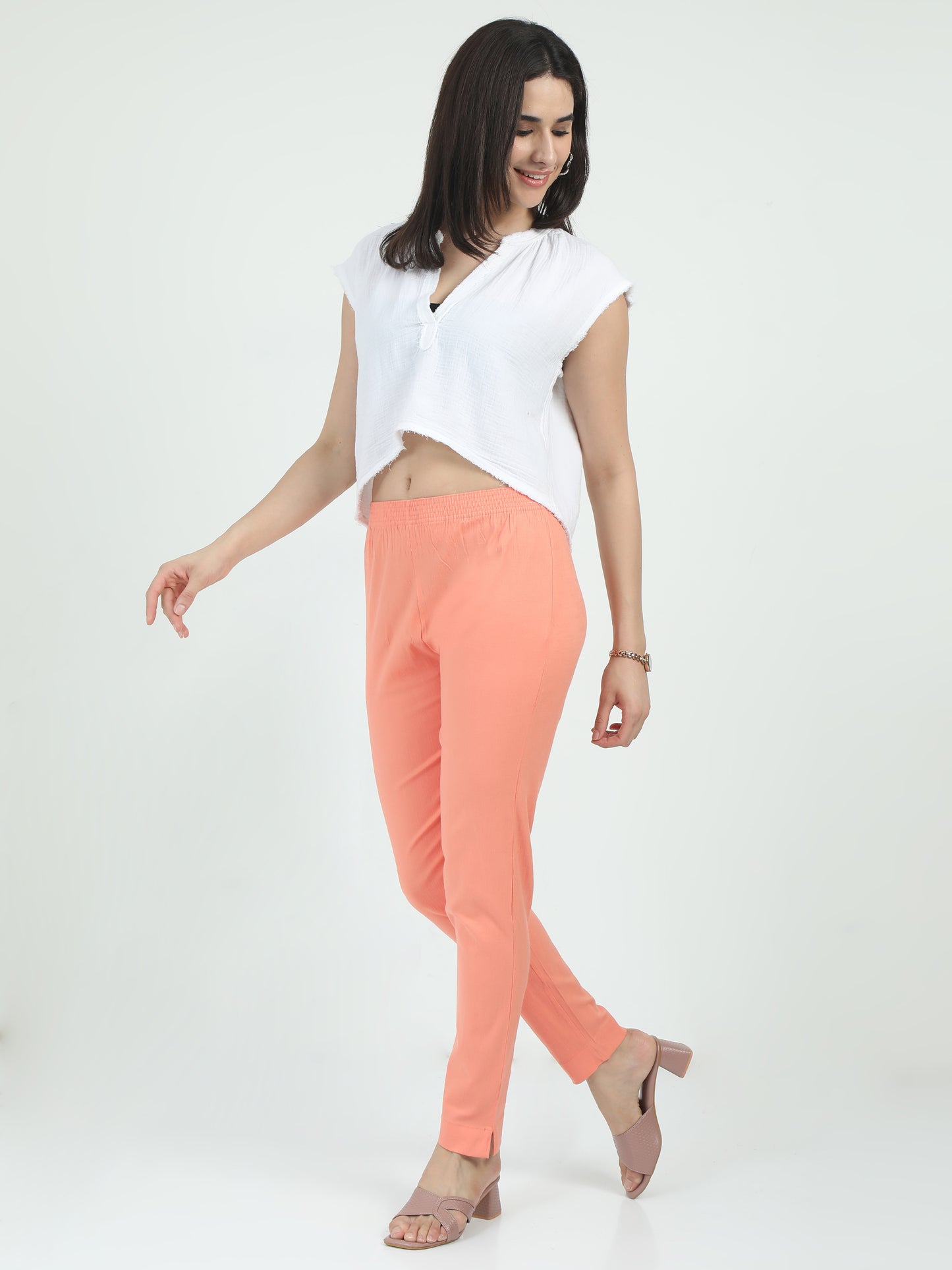 Everyday Stretch Pocket Pants - Light Pink